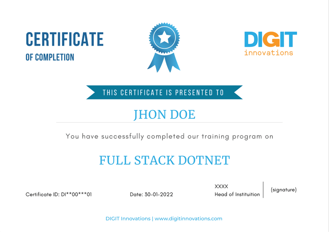 .NET FullStack Certificate