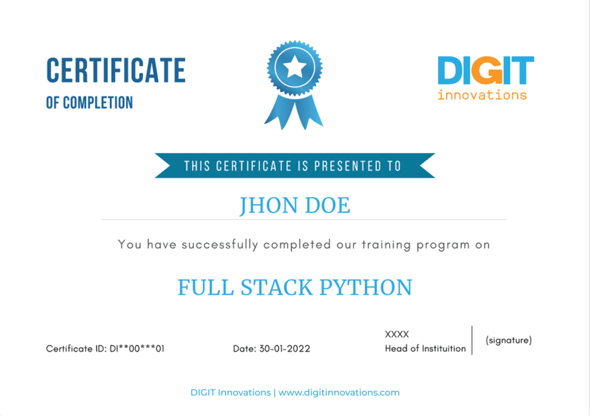 Python FullStack Certificate